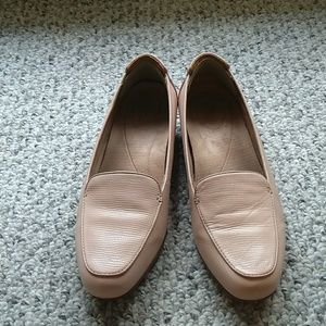 Rose Gold Lizard Clark's Loafers